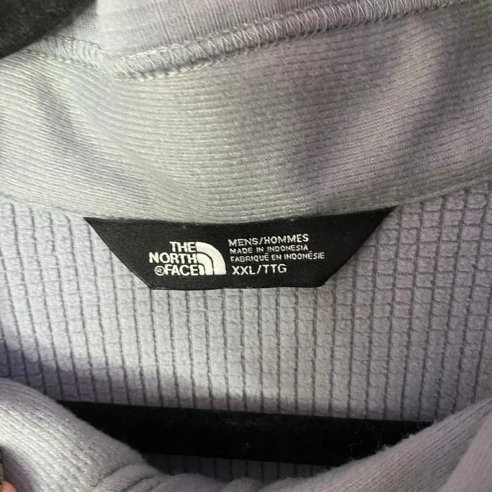 The North Face Quarter Zip Pullover Mens XXL Grey Stags Leap Grid Fleece longslv